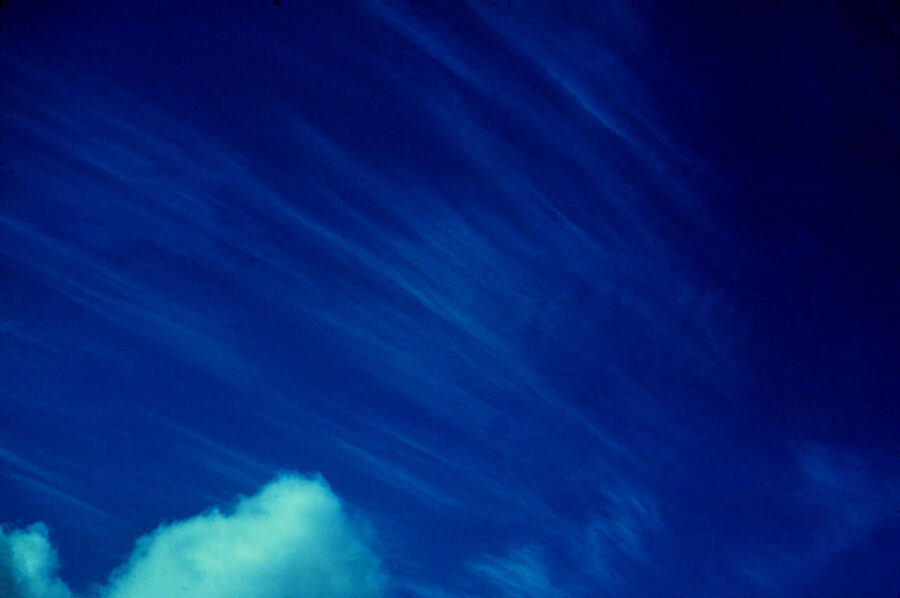 Cirrus: wispy high ice-crystal cloud
