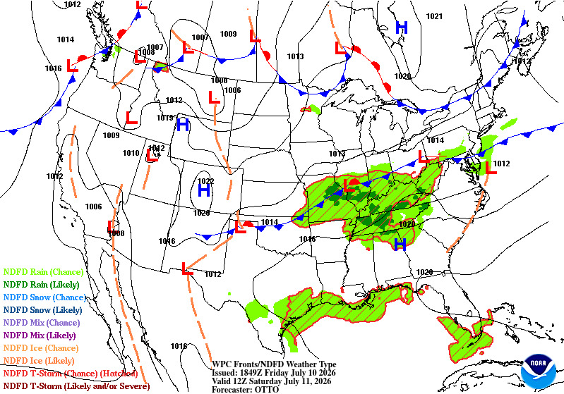 24-hour surface prognostic chart